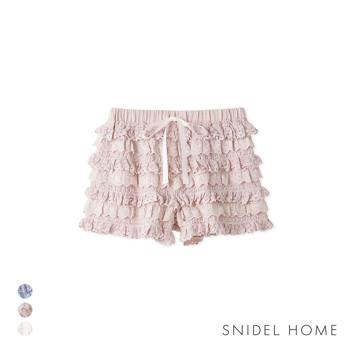 スナイデルホーム フリルレースカットショートパンツ SNIDEL HOME(PB-ピンクベージュ-Free)