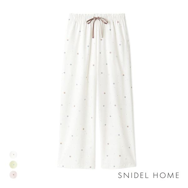 スナイデルホーム 総柄ロングパンツ 接触冷感 SNIDEL HOME