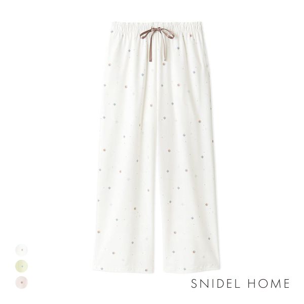 スナイデルホーム 総柄ロングパンツ 接触冷感 SNIDEL HOME