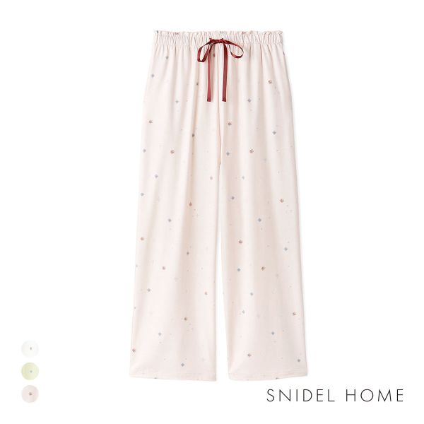 スナイデルホーム 総柄ロングパンツ 接触冷感 SNIDEL HOME