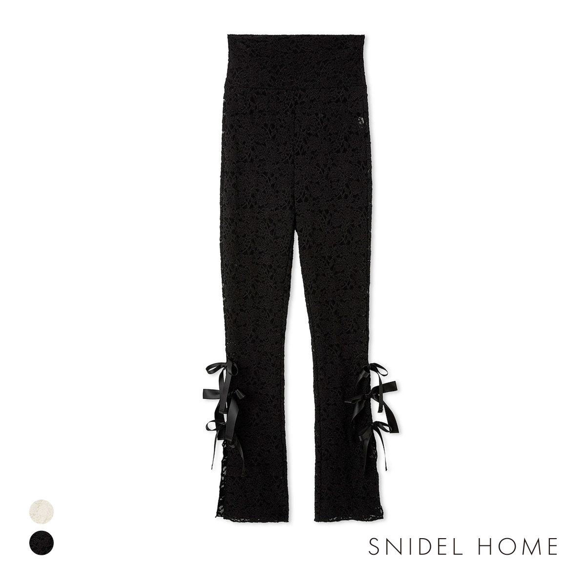 スナイデルホーム Halloween レースリボンレギンス SNIDEL HOME(BK-ブラック-Free)