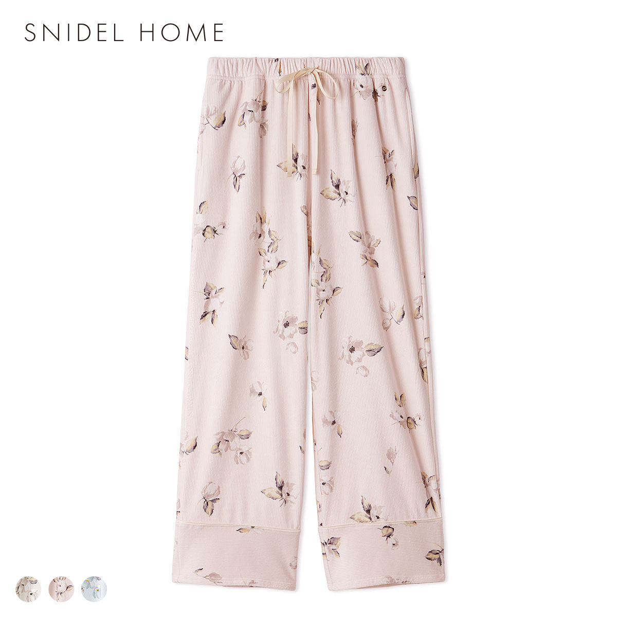 スナイデルホーム リブフリースプリントロングパンツ SNIDEL HOME(LPI-薄ピンク-Free)