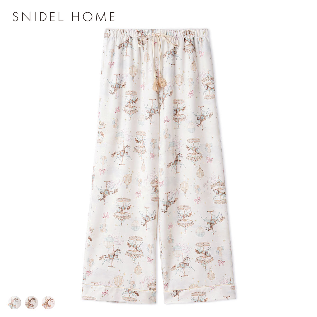 スナイデルホーム カルーセルプリントロングパンツ SNIDEL HOME(IV-アイボリー-Free)