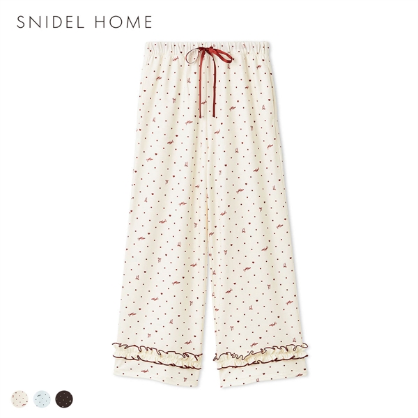 スナイデルホーム ハートドット柄ロングパンツ パジャマ ルームウェア SNIDEL HOME Valentine バレンタイン