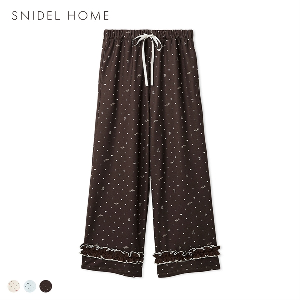 スナイデルホーム ハートドット柄ロングパンツ パジャマ ルームウェア SNIDEL HOME Valentine バレンタイン