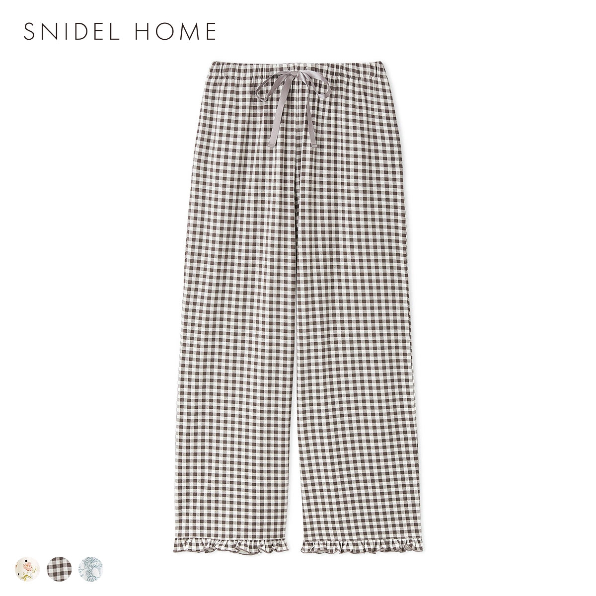 スナイデルホーム カットレーヨンロングパンツ パジャマ ルームウェア SNIDEL HOME(CHK-チェック-Free)