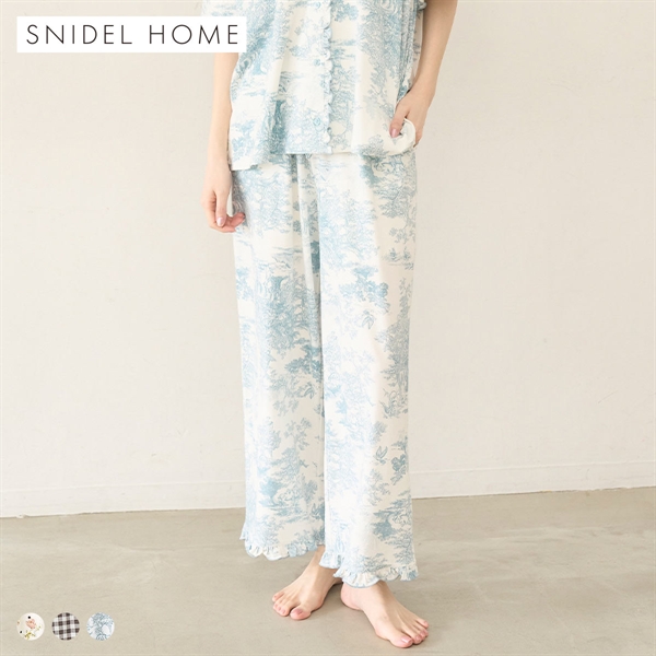 スナイデルホーム カットレーヨンロングパンツ パジャマ ルームウェア SNIDEL HOME