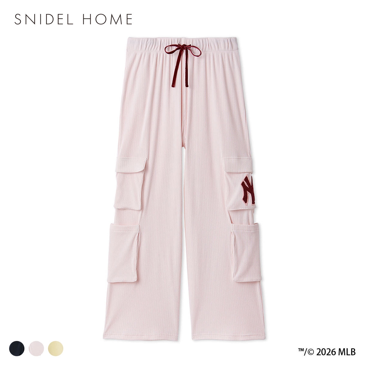スナイデルホーム MLB カットカーブパンツ パジャマ ルームウェア SNIDEL HOME(PI-ピンク-Free)