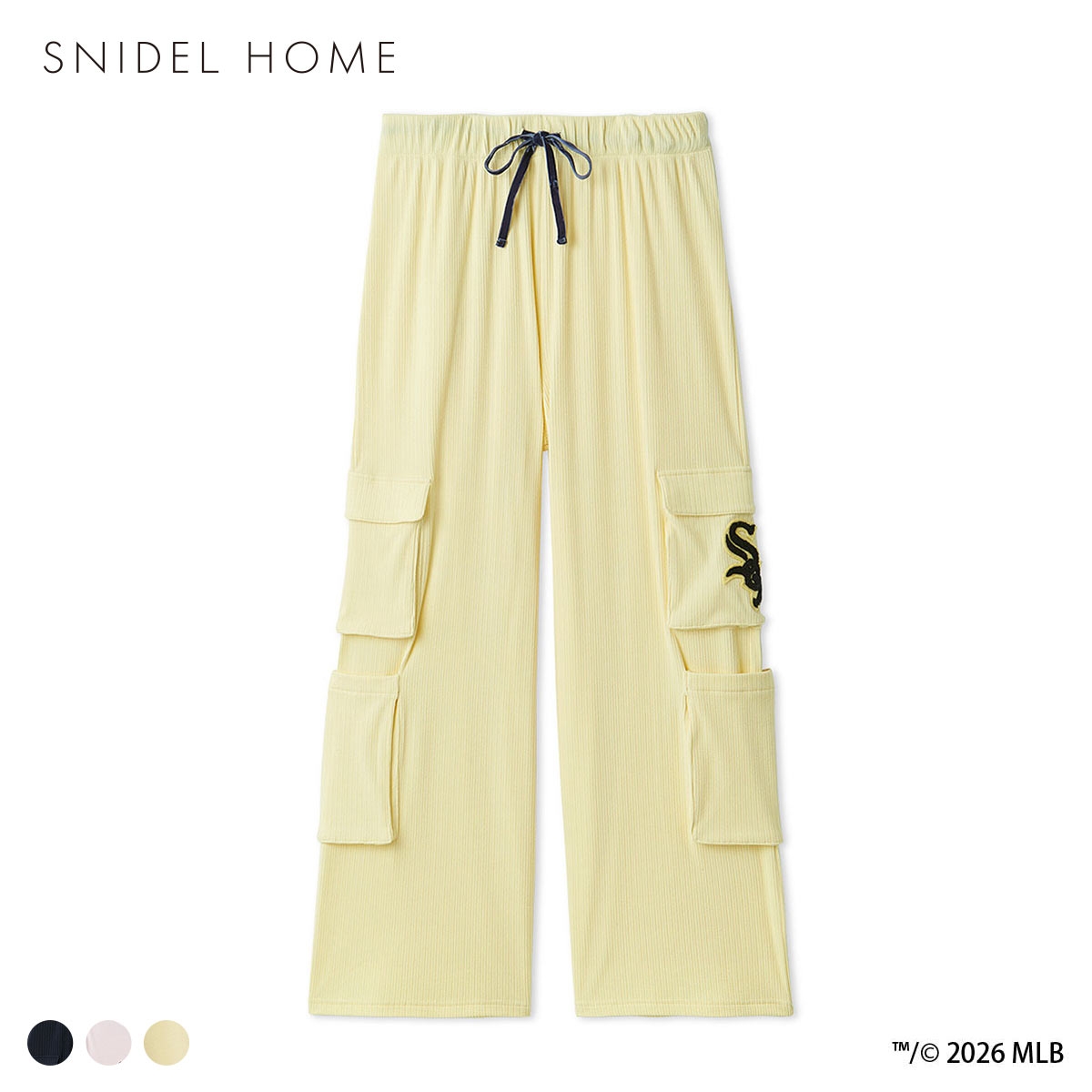 スナイデルホーム MLB カットカーブパンツ パジャマ ルームウェア SNIDEL HOME(YE-イエロー-Free)