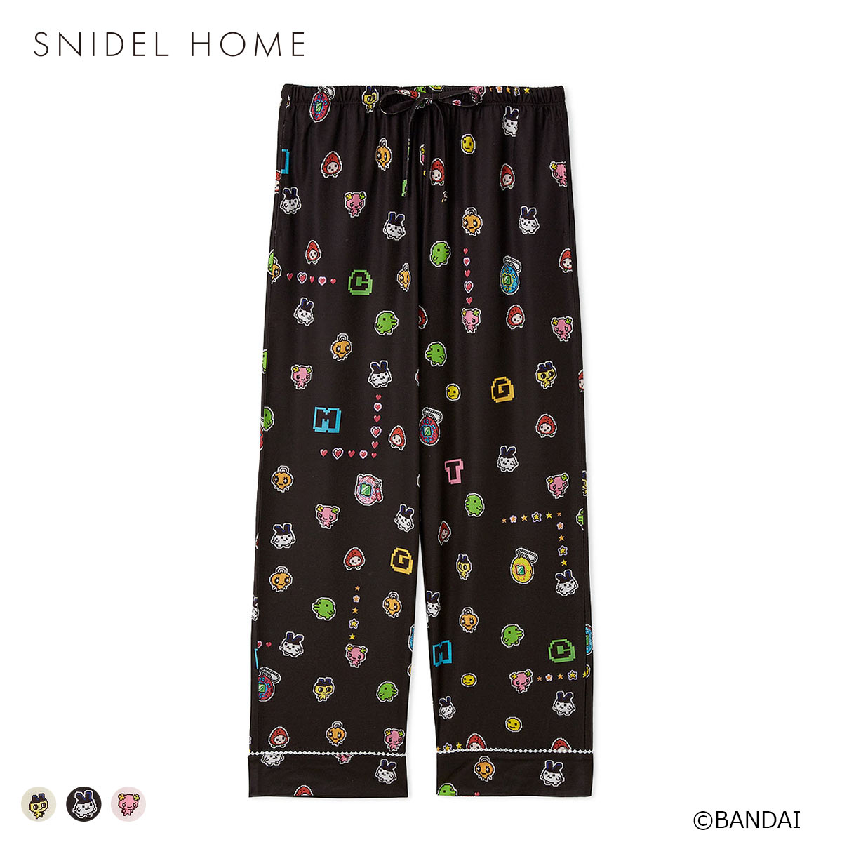 スナイデルホーム たまごっち ロングパンツ パジャマ ルームウェア SNIDEL HOME(BK-ブラック-Free)