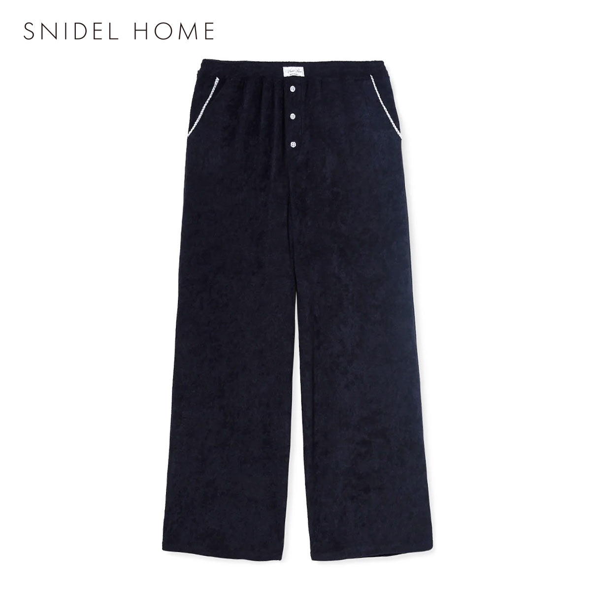 スナイデルホーム SorbetLight 接触冷感 パイルロングパンツ パジャマ ルームウェア SNIDEL HOME(NV-ネイビー-Free)