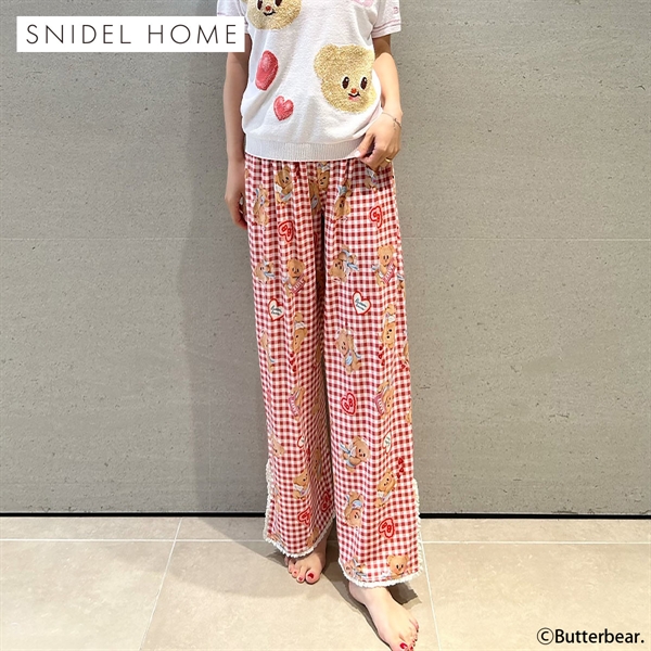 スナイデルホーム BUTTERBEAR カットロングパンツ パジャマ ルームウェア SNIDEL HOME バターベア