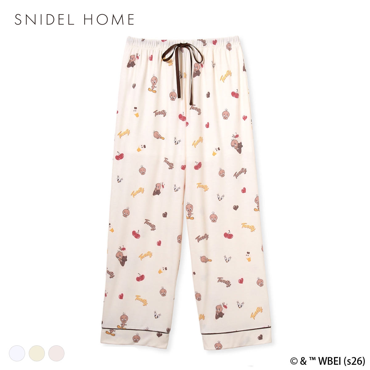 スナイデルホーム Tweety カットロングパンツ ルームウェア パジャマ SNIDEL HOME(YE-イエロー-Free)