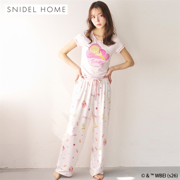 スナイデルホーム Tweety カットロングパンツ ルームウェア パジャマ SNIDEL HOME