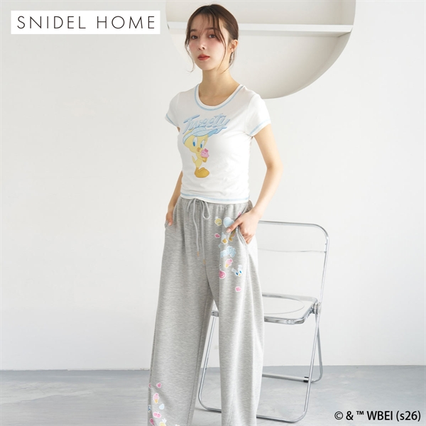 スナイデルホーム Tweety スウェットロングパンツ ルームウェア パジャマ SNIDEL HOME