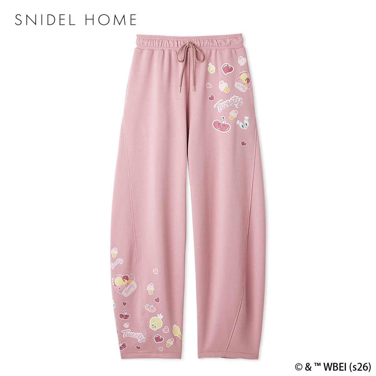 スナイデルホーム Tweety スウェットロングパンツ ルームウェア パジャマ SNIDEL HOME(PI-ピンク-Free)
