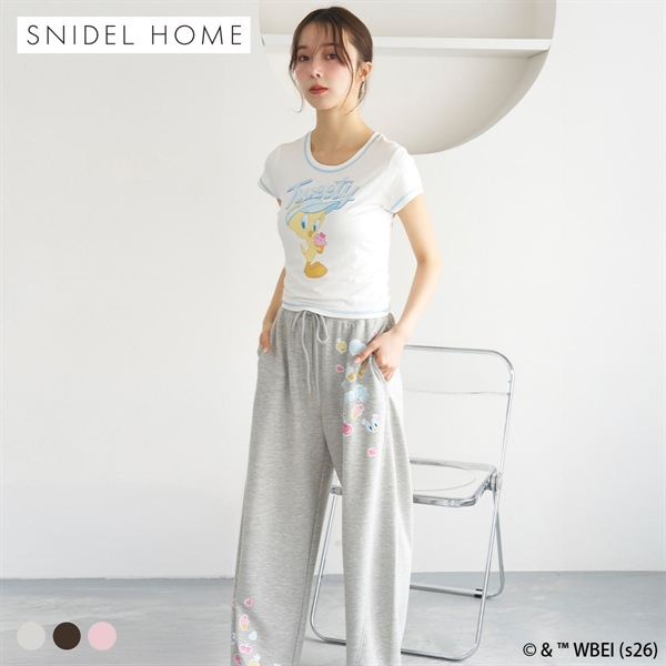 スナイデルホーム Tweety スウェットロングパンツ ルームウェア パジャマ SNIDEL HOME
