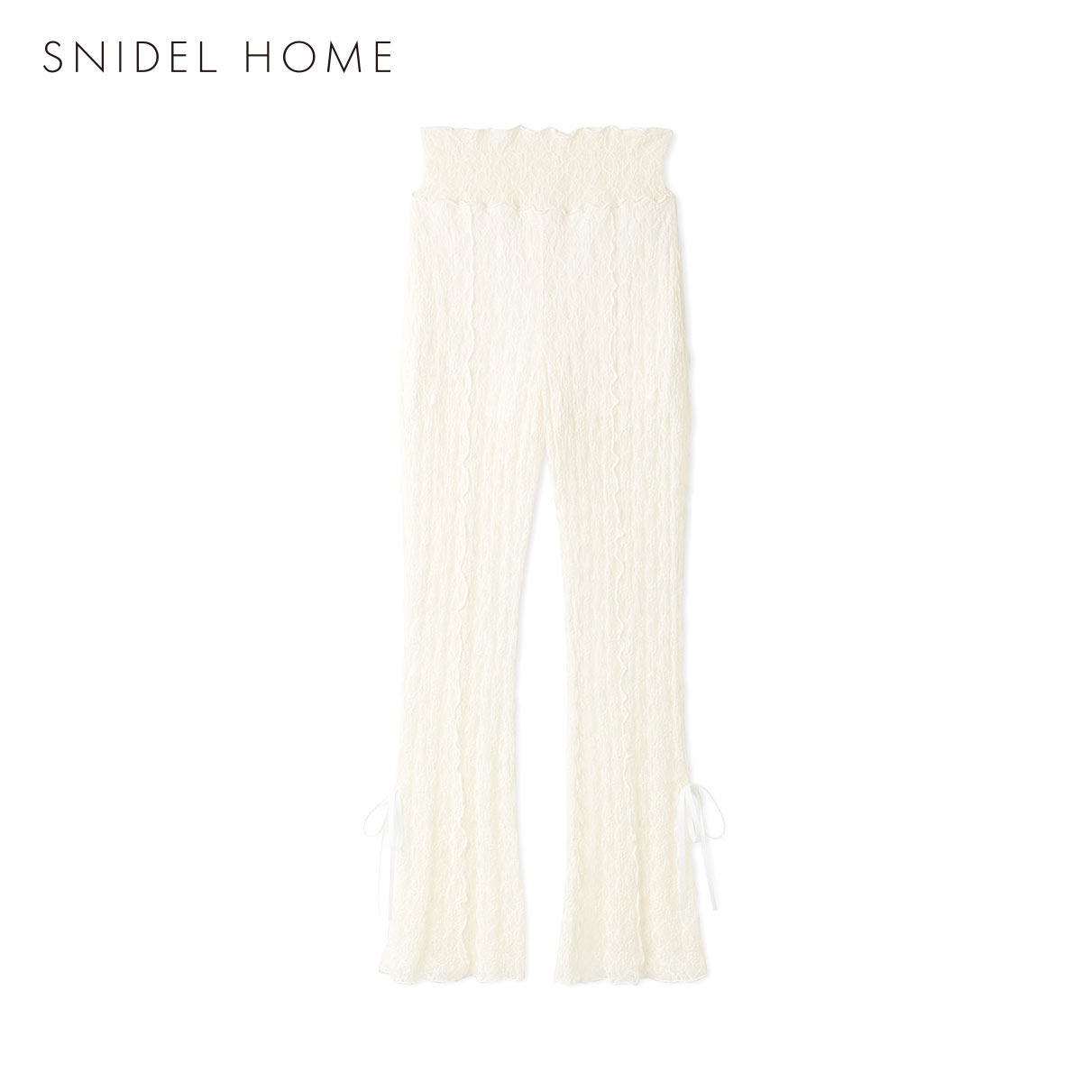 スナイデルホーム レースレギンスパンツ パジャマ ルームウェア SNIDEL HOME(IV-アイボリー-Free)