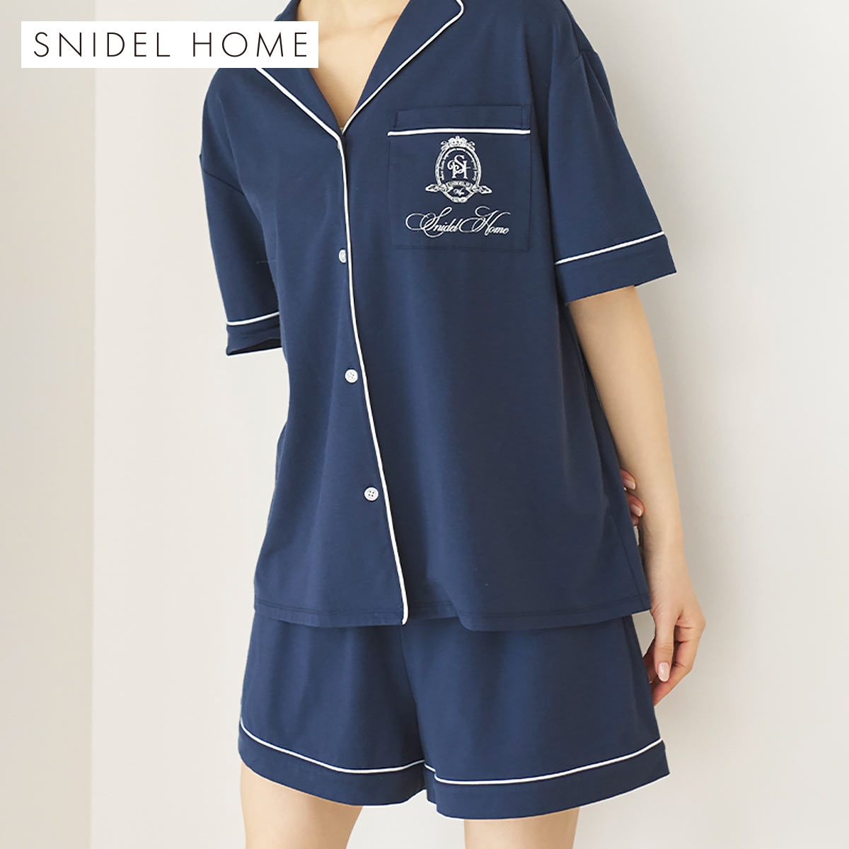 スナイデルホーム ICEDFABRIC+R ショートパンツ ルームウェア パジャマ SNIDEL HOME(NV-ネイビー-Free)