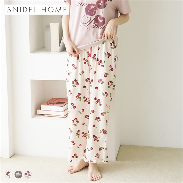 スナイデルホーム Moilis チェリーロングパンツ ルームウェア パジャマ SNIDEL HOME
