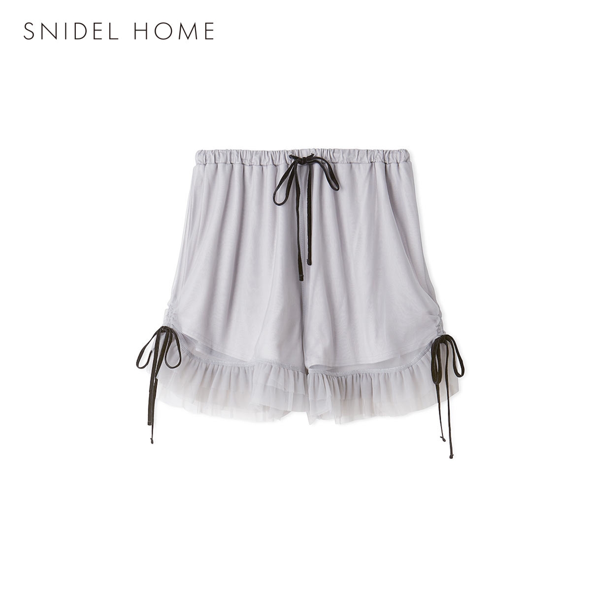 スナイデルホーム チュールショートパンツ パジャマ ルームウェア SNIDEL HOME(GY-グレー-Free)