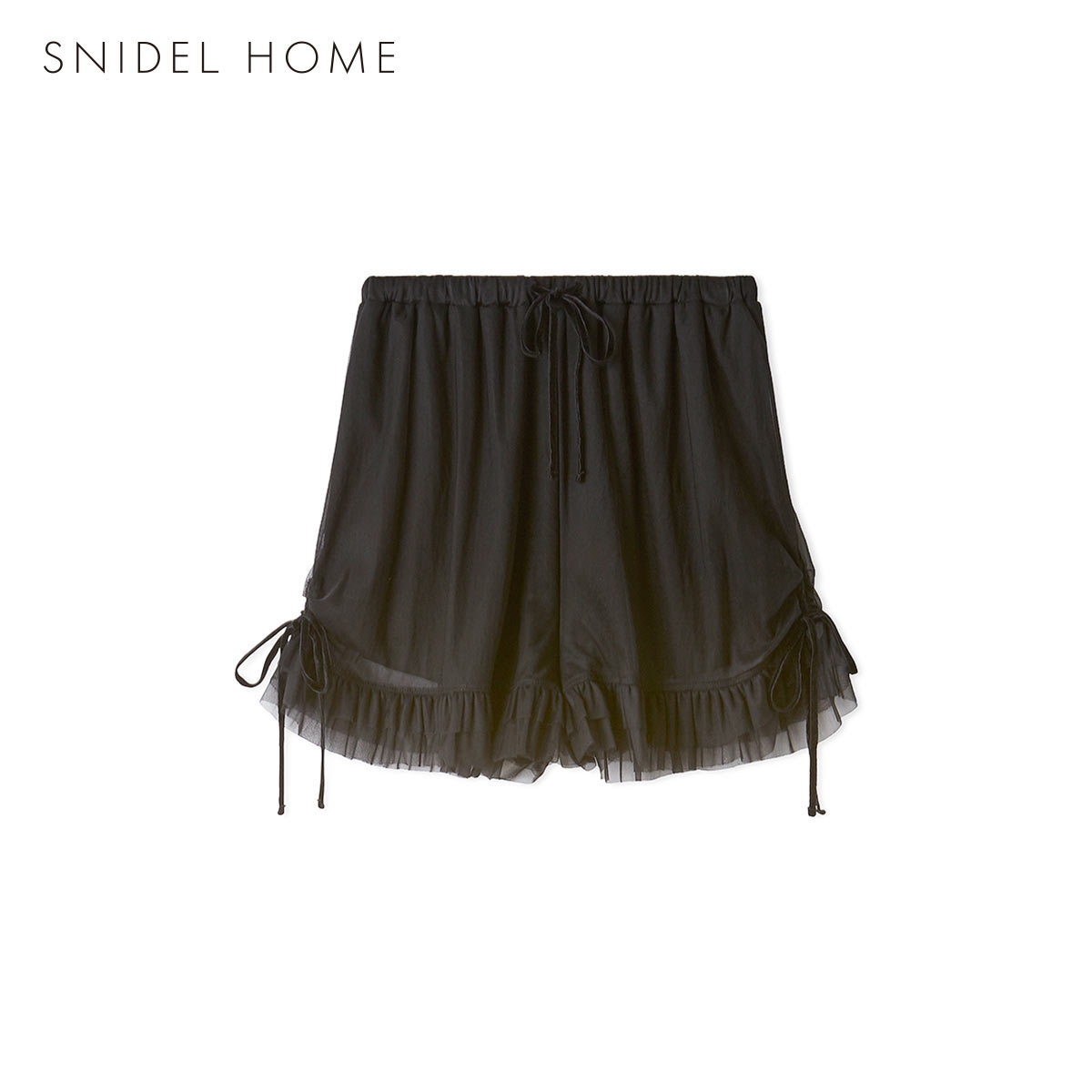 スナイデルホーム チュールショートパンツ パジャマ ルームウェア SNIDEL HOME(BK-ブラック-Free)
