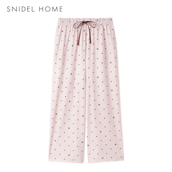 スナイデルホーム 接触冷感 肉球ドット柄カットロングパンツ パジャマ ルームウェア SNIDEL HOME