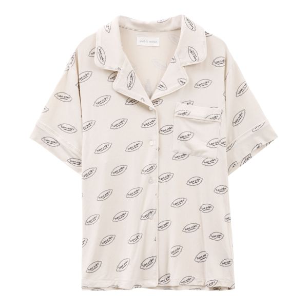 スナイデルホーム SNIDEL HOME 【SorbetFeel】プリント開襟シャツ パジャマ ルームウェア