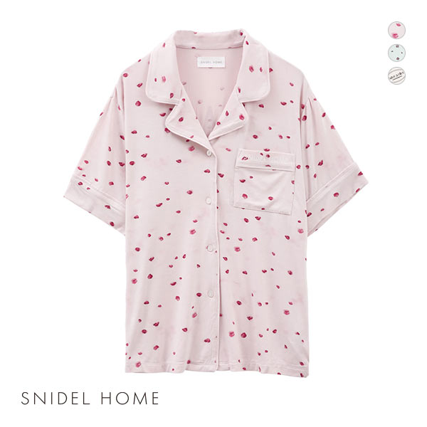 40%OFF スナイデルホーム SNIDEL HOME 【SorbetFeel】プリント開襟シャツ パジャマ ルームウェア 40%OFF スナイデルホーム SNIDEL HOME 【SorbetFeel】プリント開襟シャツ パジャマ ルームウェア