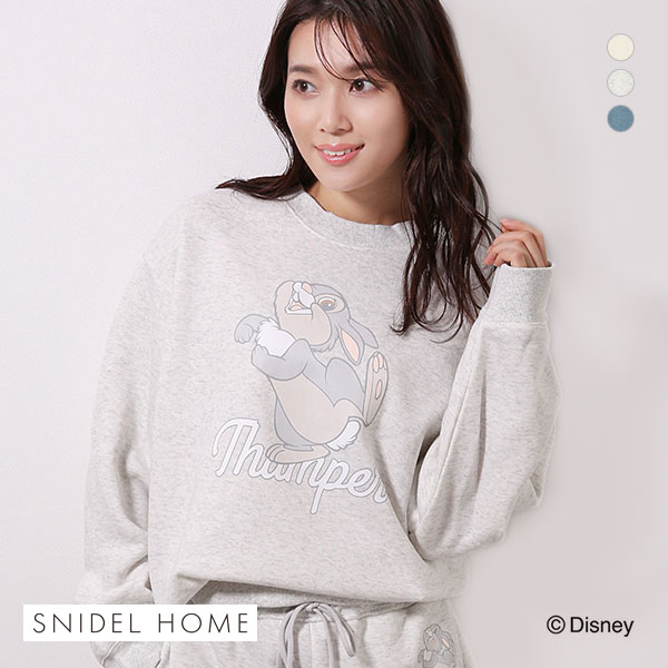 28%OFF スナイデルホーム SNIDEL HOME 【ユニセックス】【Bambi】ミス・バニー & とんすけ プリントスウェットプルオーバー パジャマ 28%OFF スナイデルホーム SNIDEL HOME 【ユニセックス】【Bambi】ミス・バニー & とんすけ プリントスウェットプルオーバー パジャマ