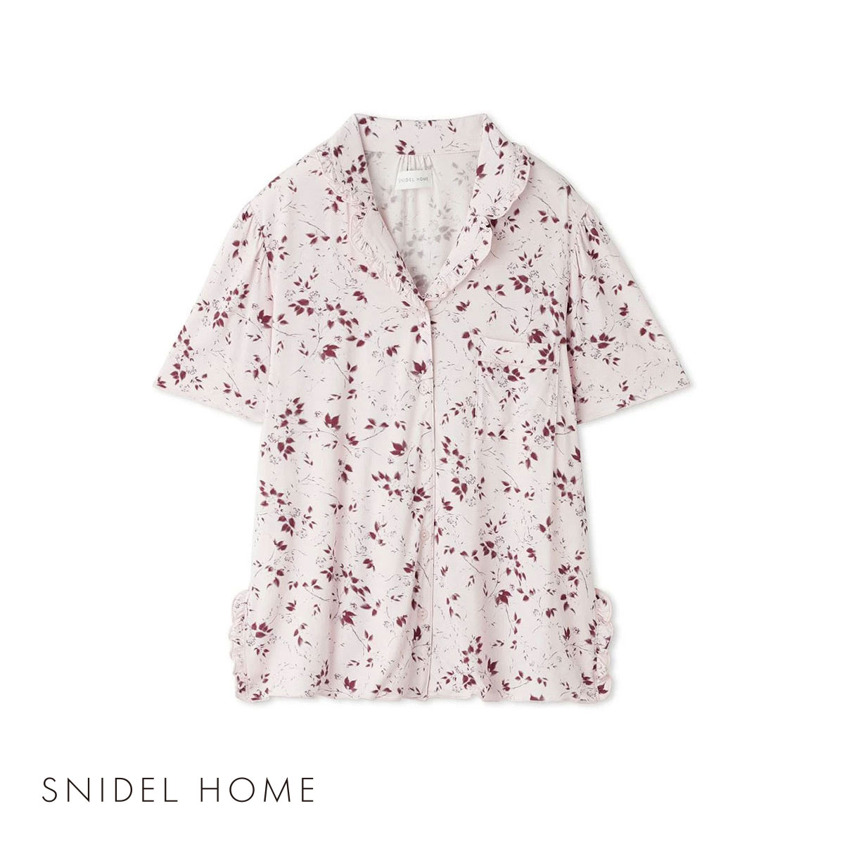 スナイデルホーム SNIDEL HOME カットレーヨン開襟トップス パジャマ ルームウェア(LPI-薄ピンク-Free)