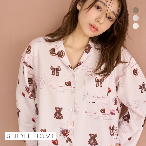 20%OFF スナイデルホーム チョコモチーフ開襟シャツ パジャマ ルームウェア SNIDEL HOME 20%OFF スナイデルホーム チョコモチーフ開襟シャツ パジャマ ルームウェア SNIDEL HOME