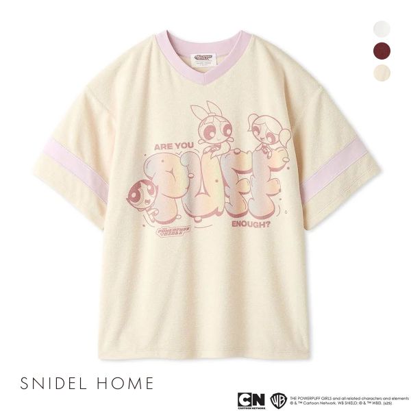 スナイデルホーム パワーパフ ガールズ パイルオーバーシャツ パジャマ ルームウェア The Powerpuff Girls SNIDEL HOME