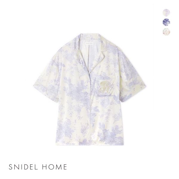 スナイデルホーム ブライトカットソー 開襟シャツ パジャマ トップス ルームウェア SNIDEL HOME