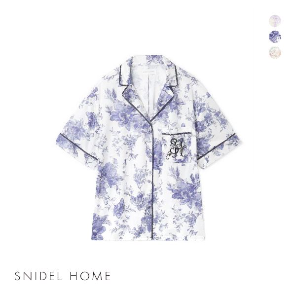 スナイデルホーム ブライトカットソー 開襟シャツ パジャマ トップス ルームウェア SNIDEL HOME