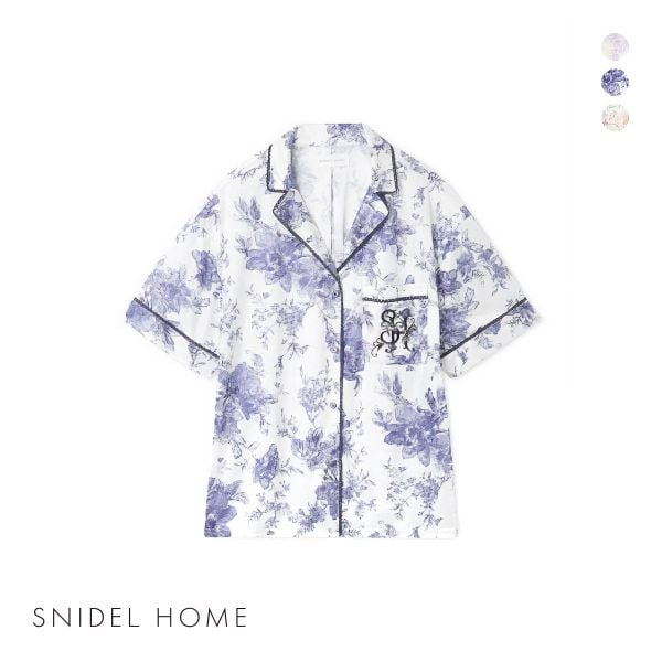 スナイデルホーム ブライトカットソー 開襟シャツ パジャマ トップス ルームウェア SNIDEL HOME