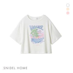 スナイデルホームサーフプリントTシャツ トップス ルームウェア SNIDEL HOME