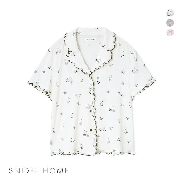 スナイデルホーム カットレーヨン開襟シャツ パジャマ ルームウェア SNIDEL HOME