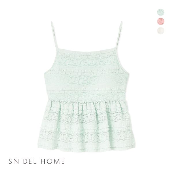 スナイデルホーム カットレースキャミソール カップ付き パジャマ ルームウェア SNIDEL HOME