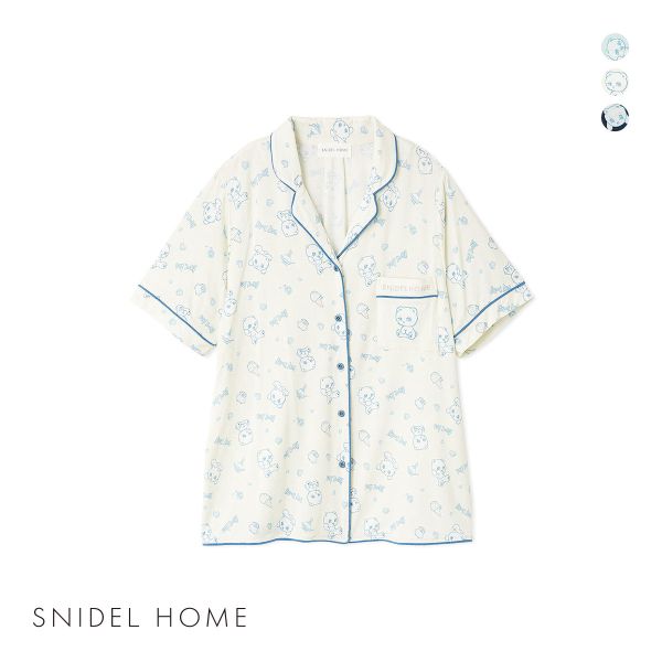 スナイデルホーム icy baby 接触冷感 総柄開襟シャツ パジャマ ルームウェア SNIDEL HOME