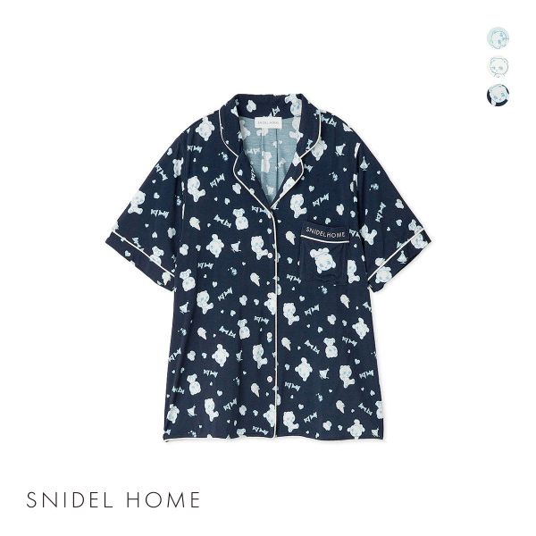 スナイデルホーム icy baby 接触冷感 総柄開襟シャツ パジャマ ルームウェア SNIDEL HOME