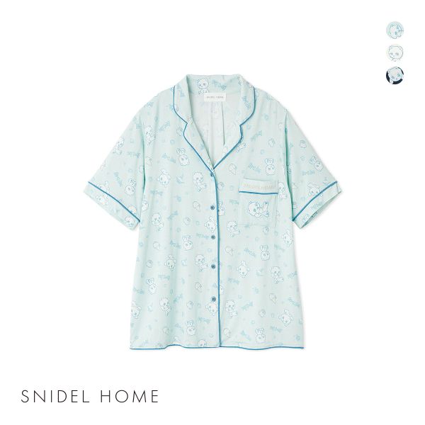 スナイデルホーム icy baby 接触冷感 総柄開襟シャツ パジャマ ルームウェア SNIDEL HOME