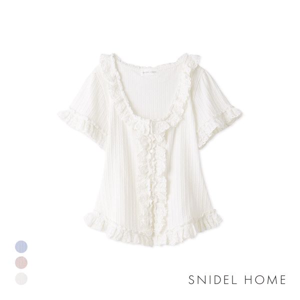 スナイデルホーム フリルレースカットプルオーバー SNIDEL HOME
