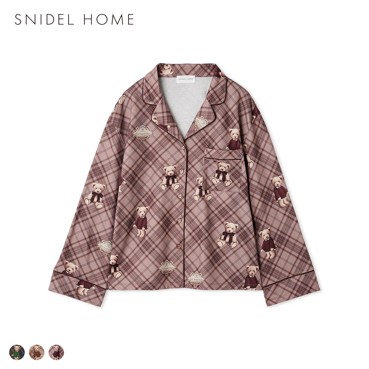 スナイデルホーム Bear開襟シャツ SNIDEL HOME(PI-ピンク-Free)