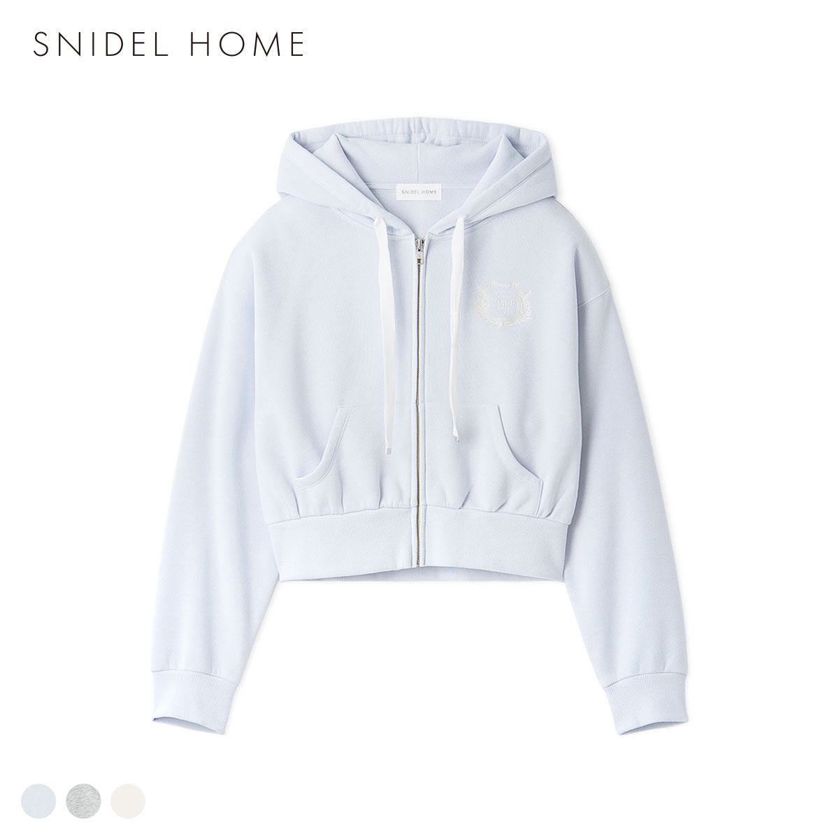 スナイデルホーム スウェットパーカー SNIDEL HOME パジャマ ルームウェア(LBU-薄ブルー-Free)