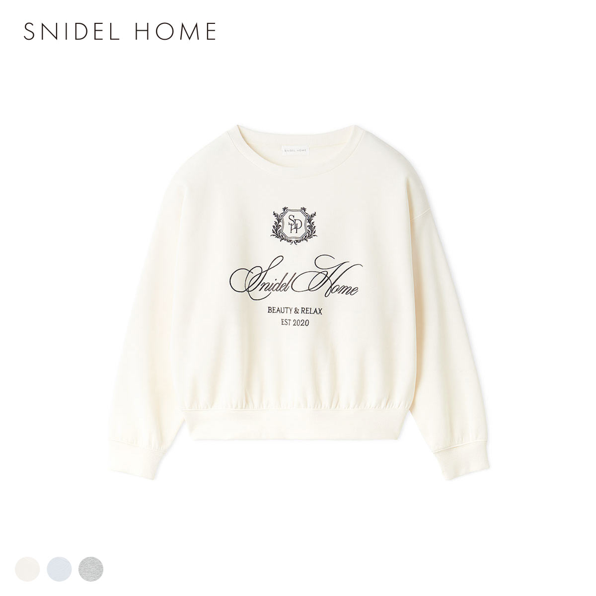 スナイデルホーム スウェットプルオーバー SNIDEL HOME パジャマ ルームウェア(IV-アイボリー-Free)