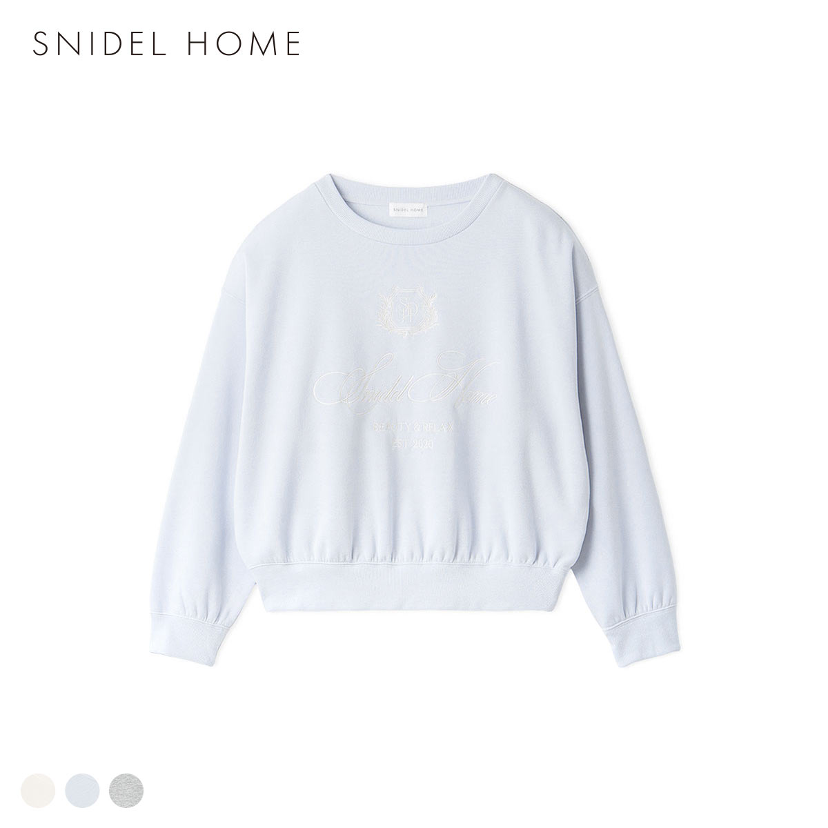 スナイデルホーム スウェットプルオーバー SNIDEL HOME パジャマ ルームウェア(LBU-薄ブルー-Free)