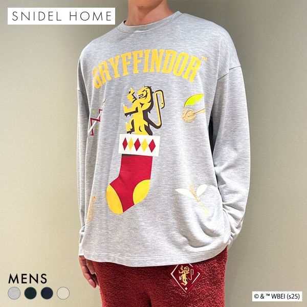 スナイデルホーム Mens Harry Potter モチーフロングTシャツ パジャマ ルームウェア メンズ SNIDEL HOME ハリー・ポッター