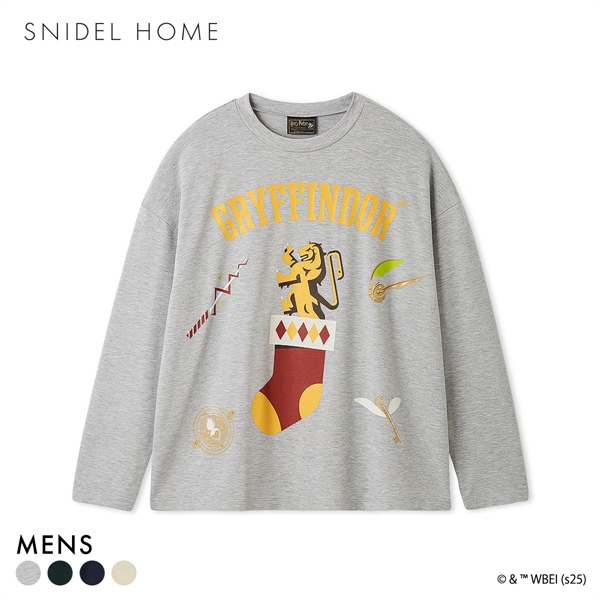 スナイデルホーム Mens Harry Potter モチーフロングTシャツ パジャマ ルームウェア メンズ SNIDEL HOME ハリー・ポッター