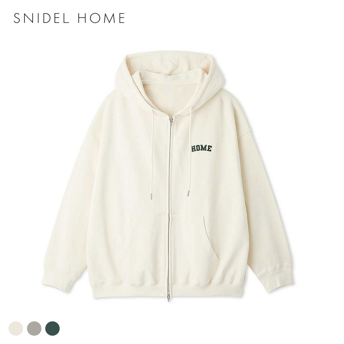 スナイデルホーム SNIDEL HOME × 新木優子 スウェットプルオーバー パジャマ ルームウェア(OW-オフホワイト-Free)